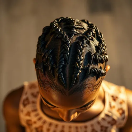 Freestyle geometric parting on the crown